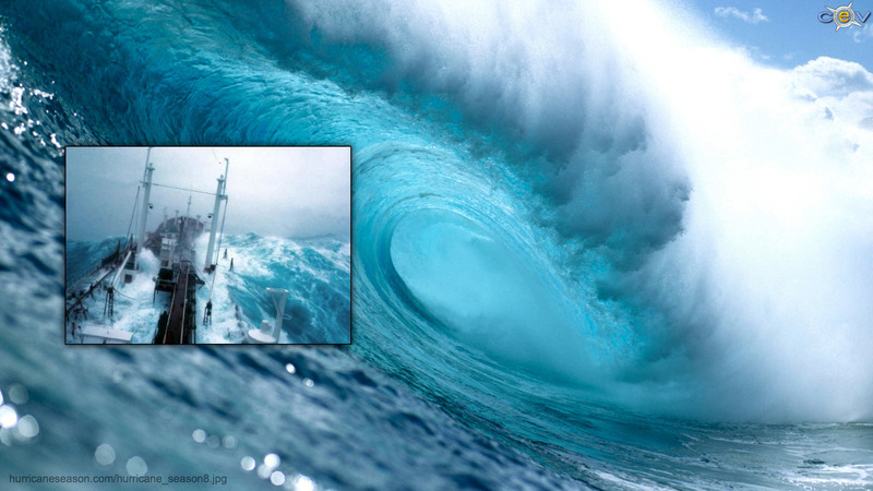 Wave and Storm at Sea